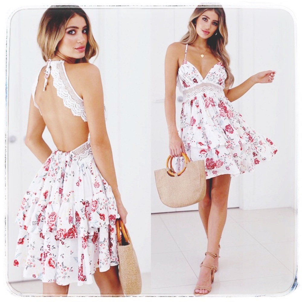 ✰⋆🥰⋆♡ fit flare floral sun dress - Picture 2 of 4
